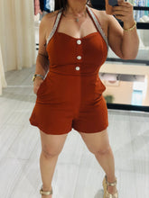 Cargar imagen en el visor de la galería, Romper with crystal trim strap halter
