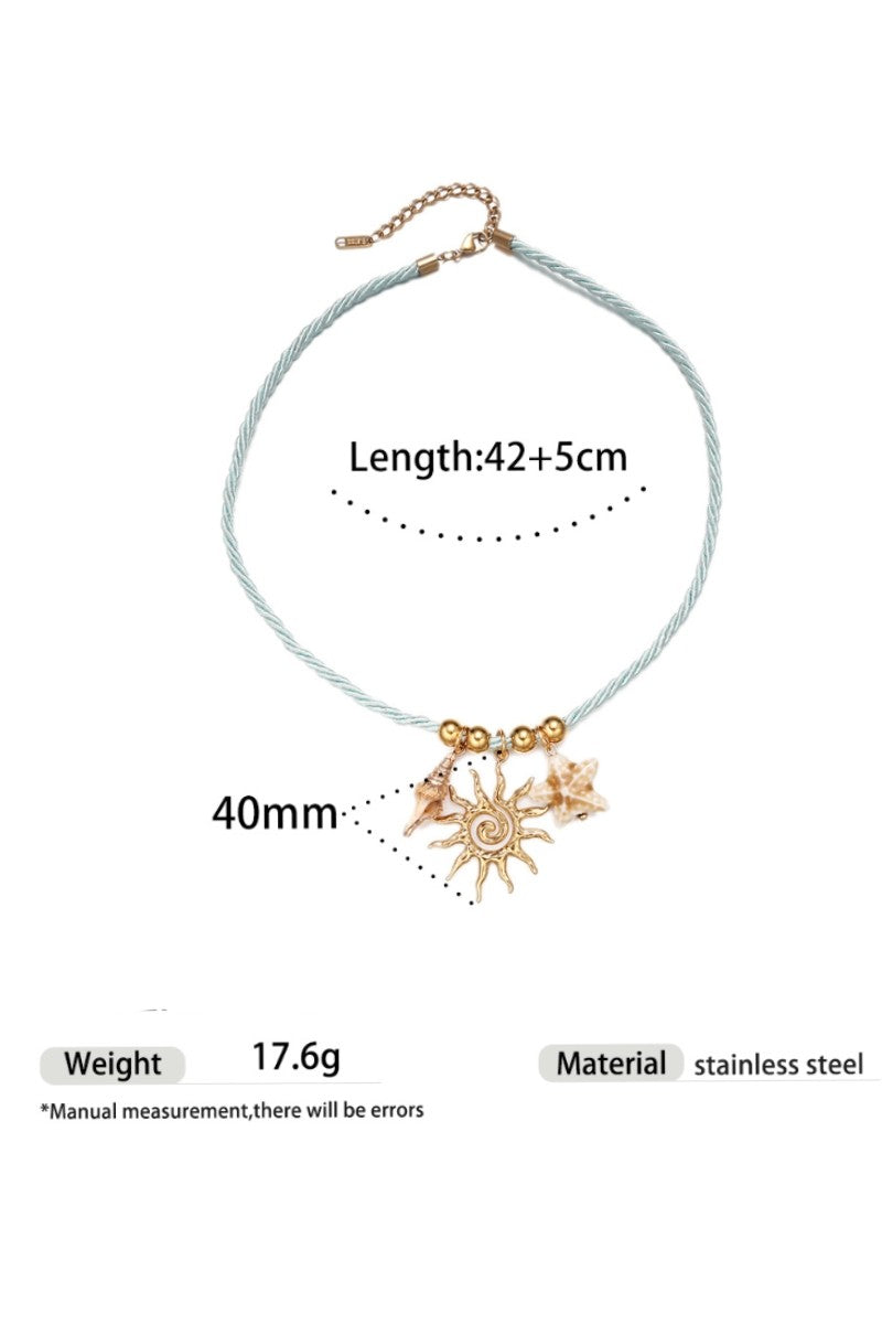 Necklace steel stainless starfish