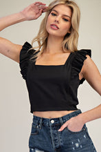 Cargar imagen en el visor de la galería, Top crop sleeve ruffle short
