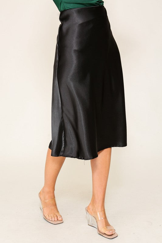 Skirt Satin Flare Satin