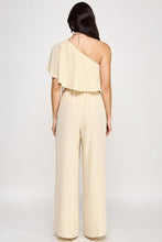 Cargar imagen en el visor de la galería, Jumpsuit detail belted one shoulder
