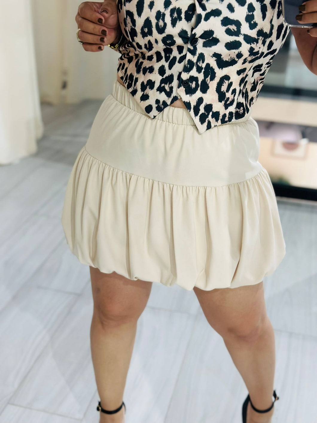 Skirt pants shorts  solid higt waist