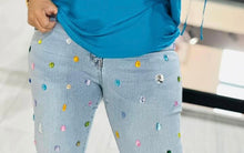 Cargar imagen en el visor de la galería, Pants Jeans With Rhinestone

